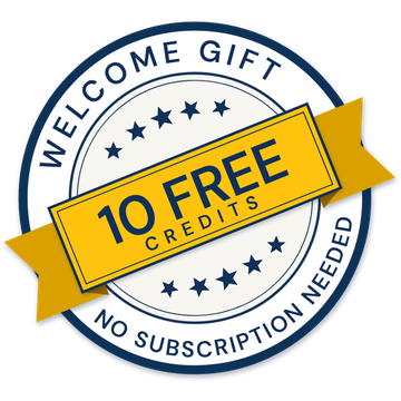Welcome gift: 10 free credits, no subscription needed